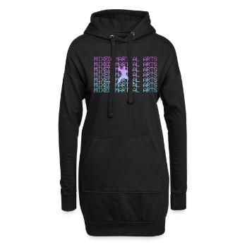 Arts martiaux - Sweat-shirt à capuche long Femme - noir - Devant