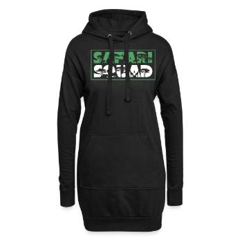 Safari squad, un safari - Sweat-shirt à capuche long Femme - noir - Devant