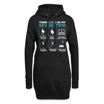 Élevage de pigeons, colombophiles, pigeons - Sweat-shirt à capuche long Femme - noir - Devant