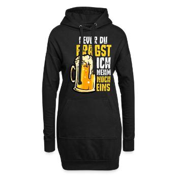 Bier Trinken, Party Bier Saufen - Hoodie-Kleid - Schwarz - Vorne