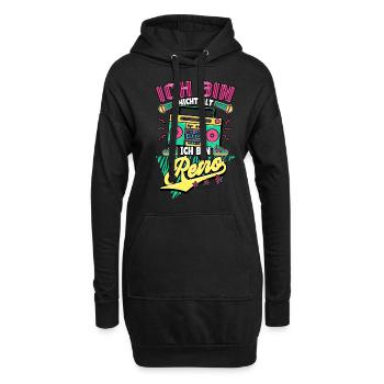 Ich Bin Nicht Alt Ich Bin Retro 90er Jahre - Hoodie-Kleid - Schwarz - Vorne