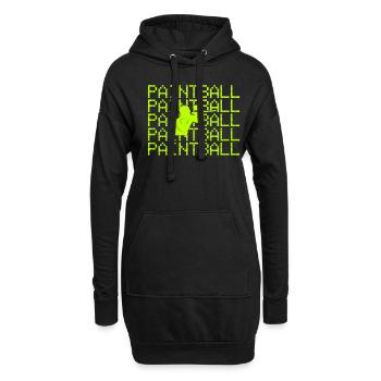 Paintball - Sweat-shirt à capuche long Femme - noir - Devant
