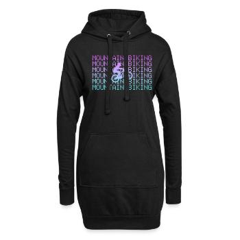 mountain biking - Hoodie-Kleid - Schwarz - Vorne