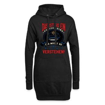 Polizist Polizei - Hoodie-Kleid - Schwarz - Vorne