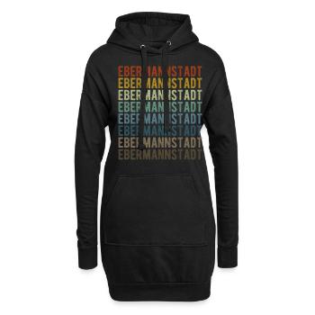 Ebermannstadt Stadt Retro Vintage - Hoodie-Kleid - Schwarz - Vorne