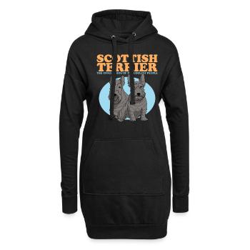 chiens terriers écossais | Cadeau de propriétaire de chien - Sweat-shirt à capuche long Femme - noir - Devant