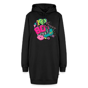 Années 80 J’aime Les années 80 - Sweat-shirt à capuche long Femme - noir - Devant