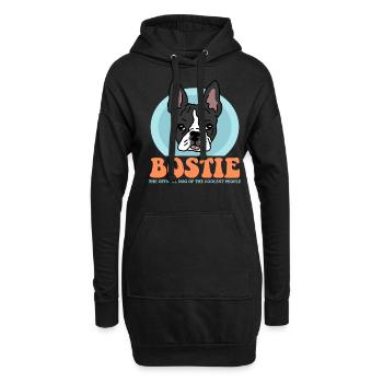 Boston Terrier Hunde Hundebesitzer Geschenk - Hoodie-Kleid - Schwarz - Vorne
