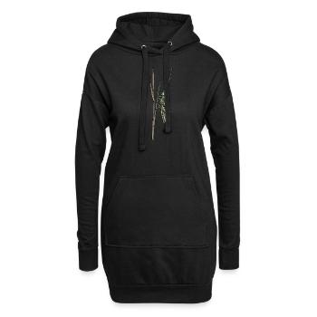 Grashüpfer I Zikade Insekten Motiv für - Hoodie-Kleid - Schwarz - Vorne