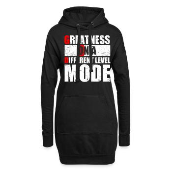 GOD MODE, Größe Auf Einer Anderen Ebene - Hoodie-Kleid - Schwarz - Vorne