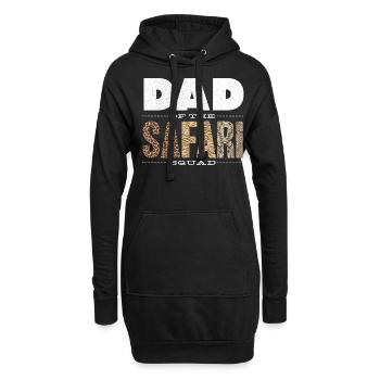 Vater Der Safari-Truppe - Hoodie-Kleid - Schwarz - Vorne