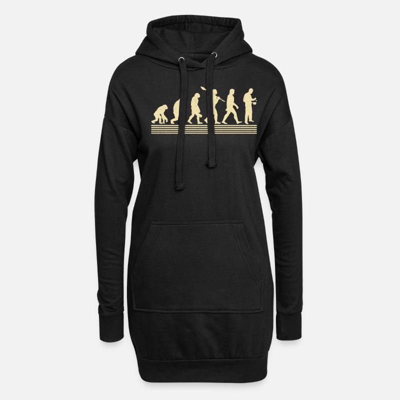 Koch-evolution - Hoodie-Kleid - Schwarz