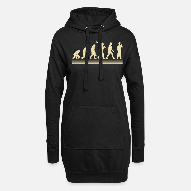 Koch Evolution - Hoodie-Kleid - Schwarz