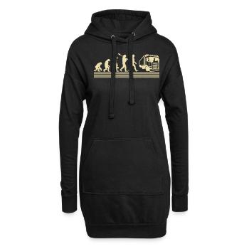 Évolution du conducteur de camion - Sweat-shirt à capuche long Femme - noir - Devant