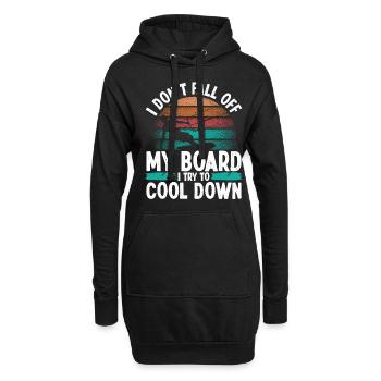 I don't fall down Funny Kiteboarder Vintage KiteI d - Hoodie Dress - black - Front