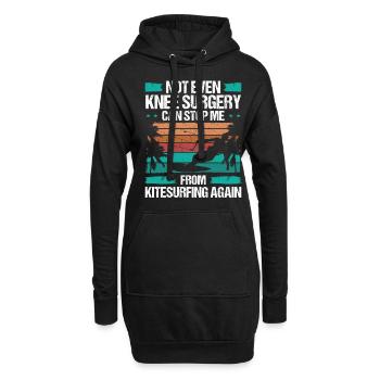 Kiteboarder Knee Surgery cant stop me InjuryKitebo - Hoodie-Kleid - Schwarz - Vorne