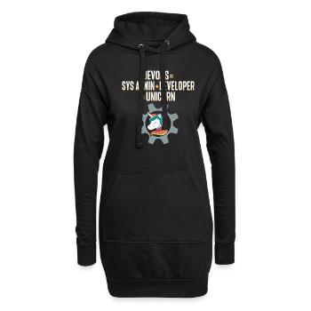 Sys-Admin Developer Devops Engineer Unicorn - Hoodie Dress - black - Front