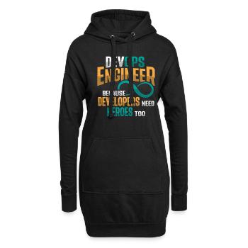 Sys-Admin Developer Devops Engineer - Hoodie Dress - black - Front