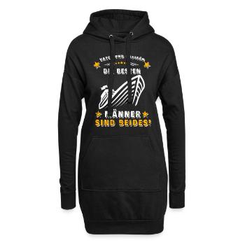 Vater und Kapitän - die besten Mann sind beides - Hoodie-Kleid - Schwarz - Vorne