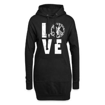 Love Friseurin - Hoodie-Kleid - Schwarz - Vorne