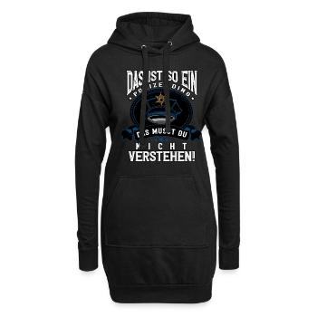 Polizist Polizei - Hoodie-Kleid - Schwarz - Vorne