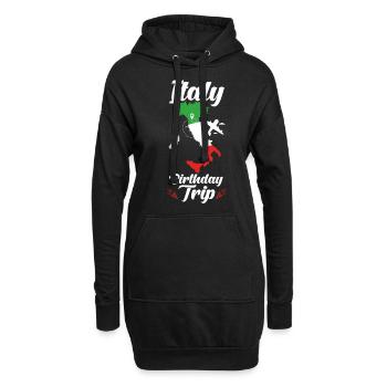 Italie Voyage d’anniversaire Italie - Sweat-shirt à capuche long Femme - noir - Devant