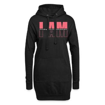 Inspiration Frau Spruch Selbstvertrauen - Hoodie-Kleid - Schwarz - Vorne