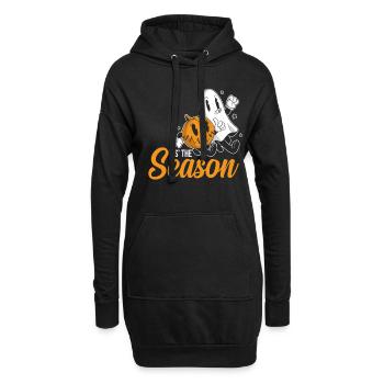 C’est la saison Halloween Citrouille Ghost Ghost - Sweat-shirt à capuche long Femme - noir - Devant