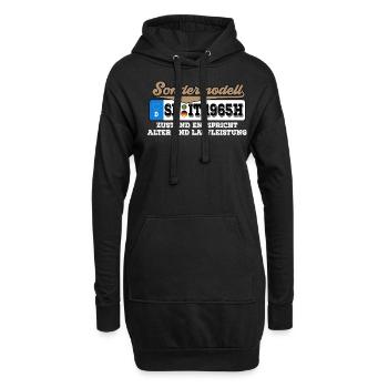 1965 Kennzeichen Geburtstag - Hoodie-Kleid - Schwarz - Vorne