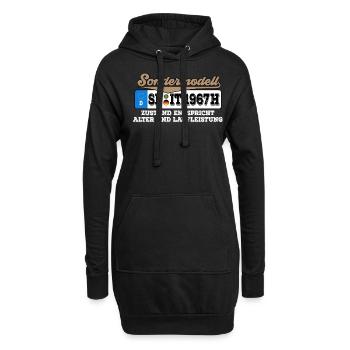 1967 Kennzeichen Geburtstag - Hoodie-Kleid - Schwarz - Vorne