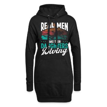 Plongeur De vrais hommes prennent leurs filles Plongée sous-marine - Sweat-shirt à capuche long Femme - noir - Devant