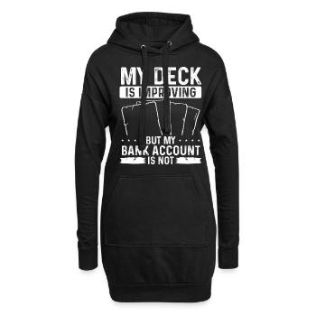 Jeu de cartes à collectionner le jeu de compte bancaire Deck - Sweat-shirt à capuche long Femme - noir - Devant