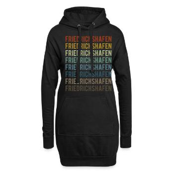 Friedrichshafen Stadt Retro Vintage - Hoodie-Kleid - Schwarz - Vorne