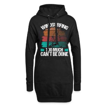 Windsurfing too much cant be done Funny BoardWinds - Hoodie-Kleid - Schwarz - Vorne