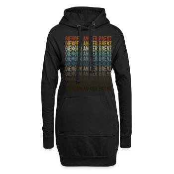 Giengen an der Brenz Stadt Retro Vintage - Hoodie-Kleid - Schwarz - Vorne