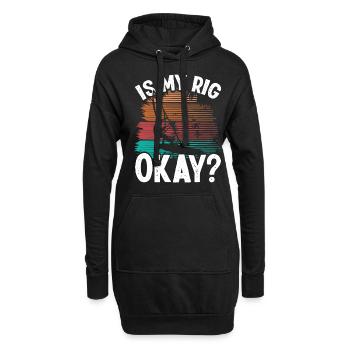 Vintage Funny Is my Rig okay Windsurfing - Hoodie-Kleid - Schwarz - Vorne