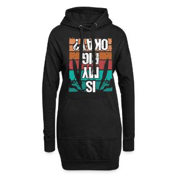 Humor Is my Rig okay Funny Vintage Windsurfing - Hoodie-Kleid - Schwarz - Vorne