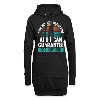 Vintage Funny Windsurfing Zone Humor Windsurf - Hoodie-Kleid - Schwarz - Vorne