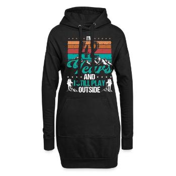 42 Year Old Hiker Mountains Hiking 42 Birthday - Hoodie-Kleid - Schwarz - Vorne