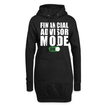 Finanzberater Modus an - Hoodie-Kleid - Schwarz - Vorne