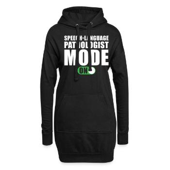 Orthophoniste orthophoniste modus an - Sweat-shirt à capuche long Femme - noir - Devant