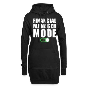 Finanzverwalter Modus an - Hoodie-Kleid - Schwarz - Vorne