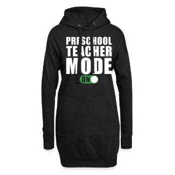 Vorschullehrer Modus Ein - Hoodie-Kleid - Schwarz - Vorne