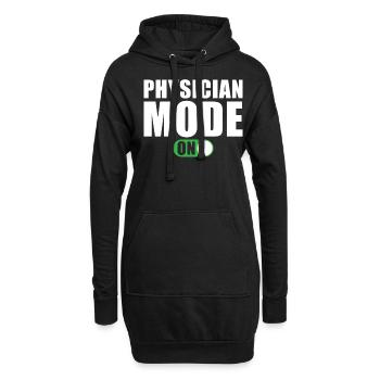 Arzt Modus Ein - Hoodie-Kleid - Schwarz - Vorne