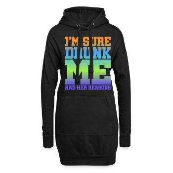 Je suis sûr que Drunk Me avait ses raisons 11 - Sweat-shirt à capuche long Femme - noir - Devant