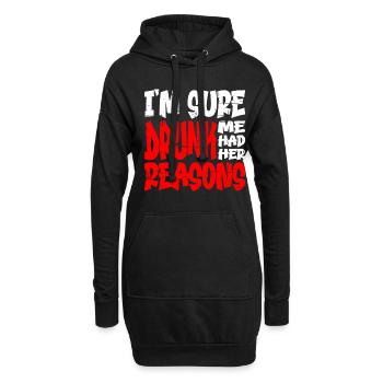 Je suis sûr que Drunk Me avait ses raisons 13 - Sweat-shirt à capuche long Femme - noir - Devant