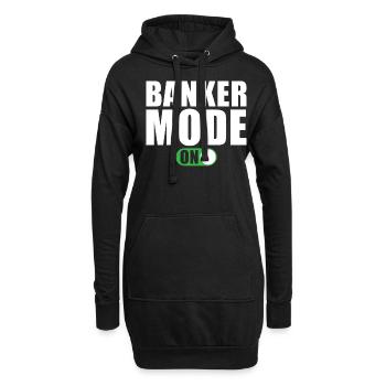 Banker Modus Ein - Hoodie-Kleid - Schwarz - Vorne