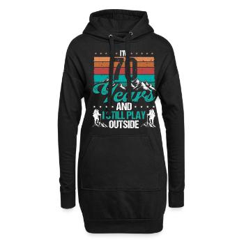 70 Year Old Hiker Mountains Hiking 70 Birthday - Hoodie-Kleid - Schwarz - Vorne