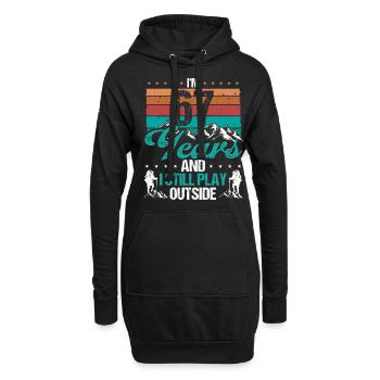 67 Year Old Hiker Mountains Hiking 67 Birthday - Hoodie-Kleid - Schwarz - Vorne