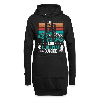 69 Year Old Hiker Mountains Hiking 69 Birthday - Hoodie-Kleid - Schwarz - Vorne